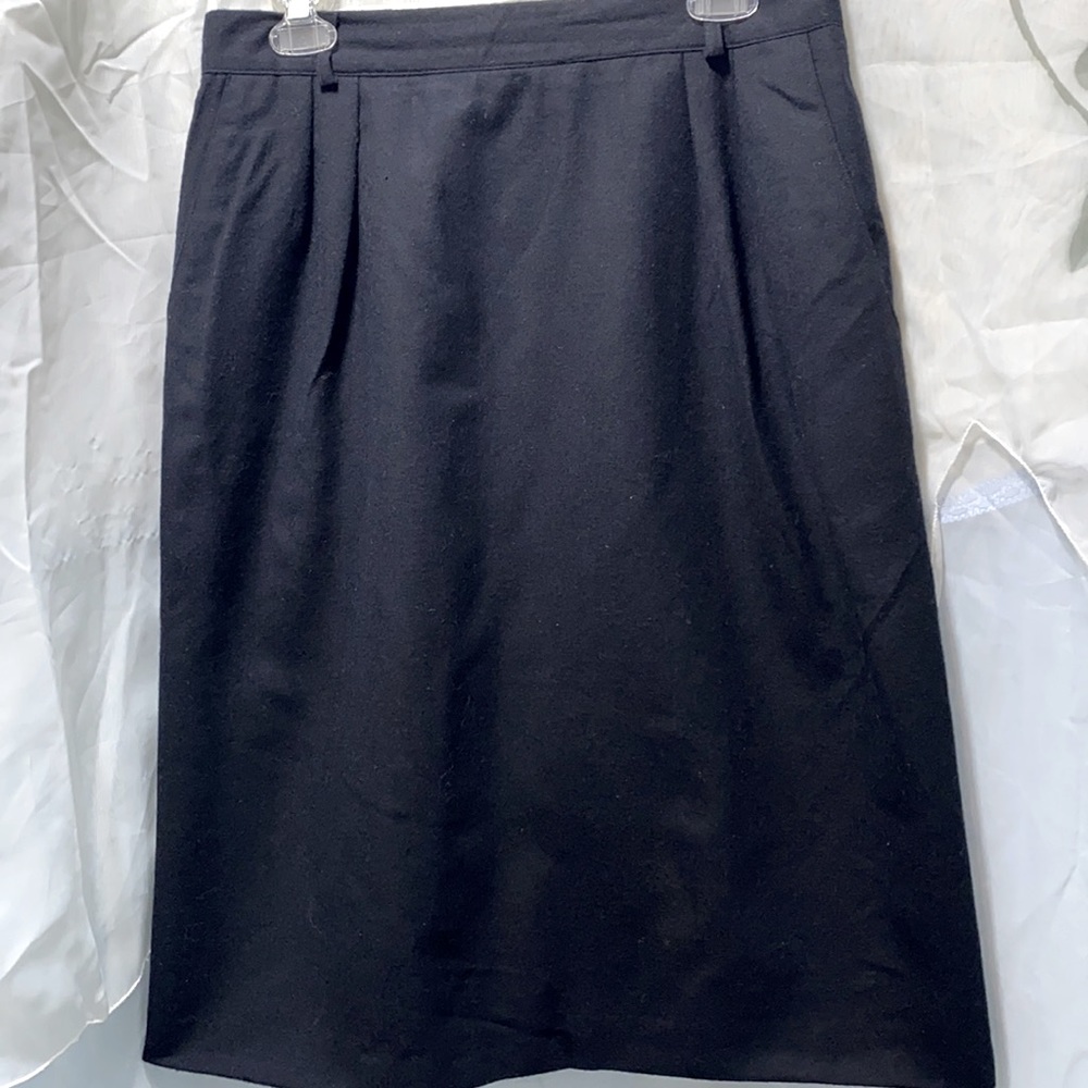WALKER & LANE WOOL BLK PENCIL SKIRT SZ 16